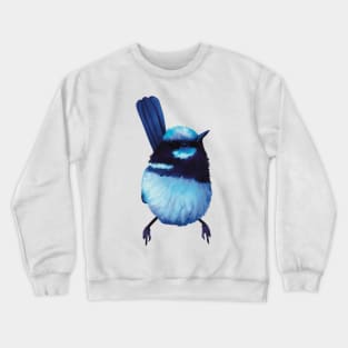 Superb Blue Fairy Wren. Gorgeous little bird showing off his beautiful blue plumage. Unique gift Crewneck Sweatshirt